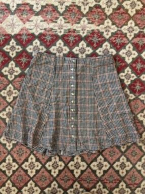 American Eagle Flutter Mini Skirt Gingham Tartan Plaid sz 2